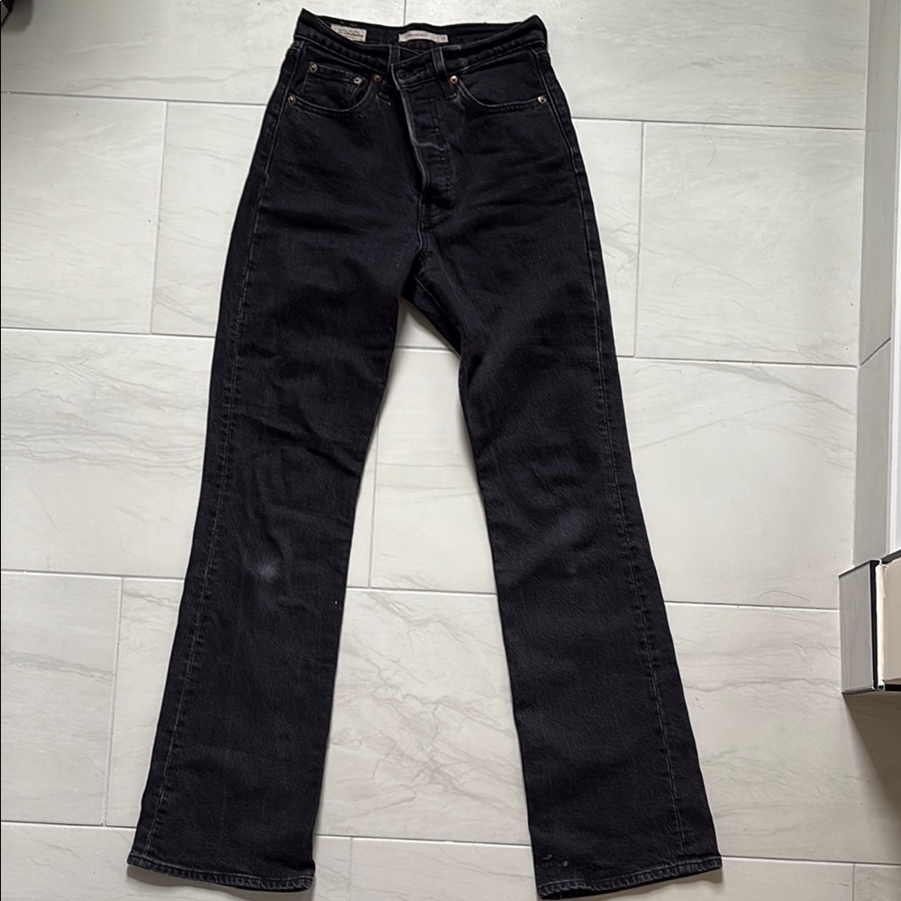 Levi’s Ribcage Bootcut Black Jeans